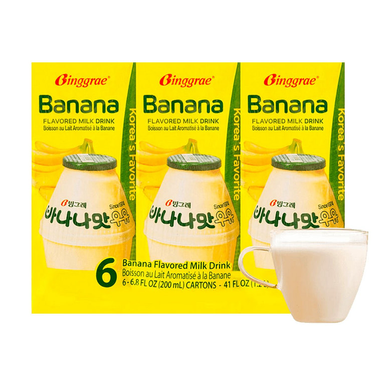 Binggrae Banana Flavor Milk - 6 Pack