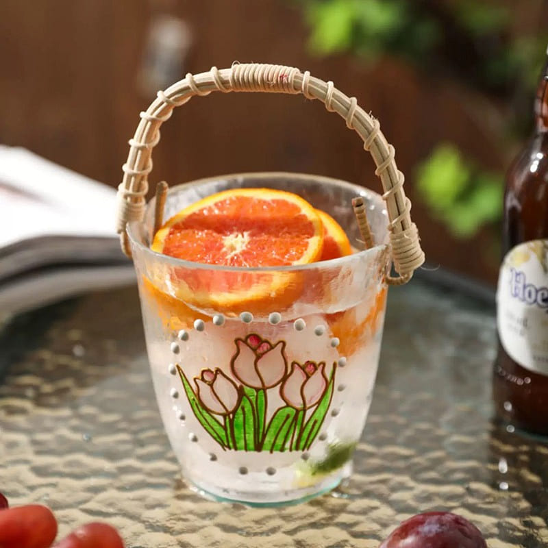 Floral Fruit Basket Ice Beer Bucket for Home Outdoor B1 1 each