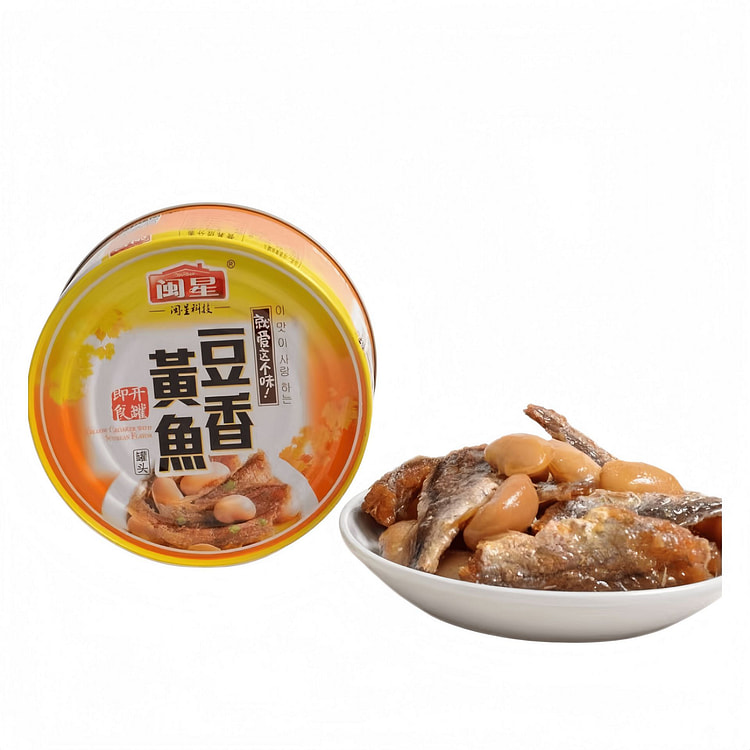 豆香黄鱼即食海鲜罐头小黄鱼熟食下饭菜150g/1罐 150 克