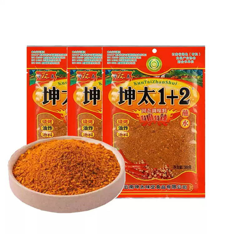 坤太 1+2 特麻特辣蘸水辣椒面 300g*2 袋 300 克