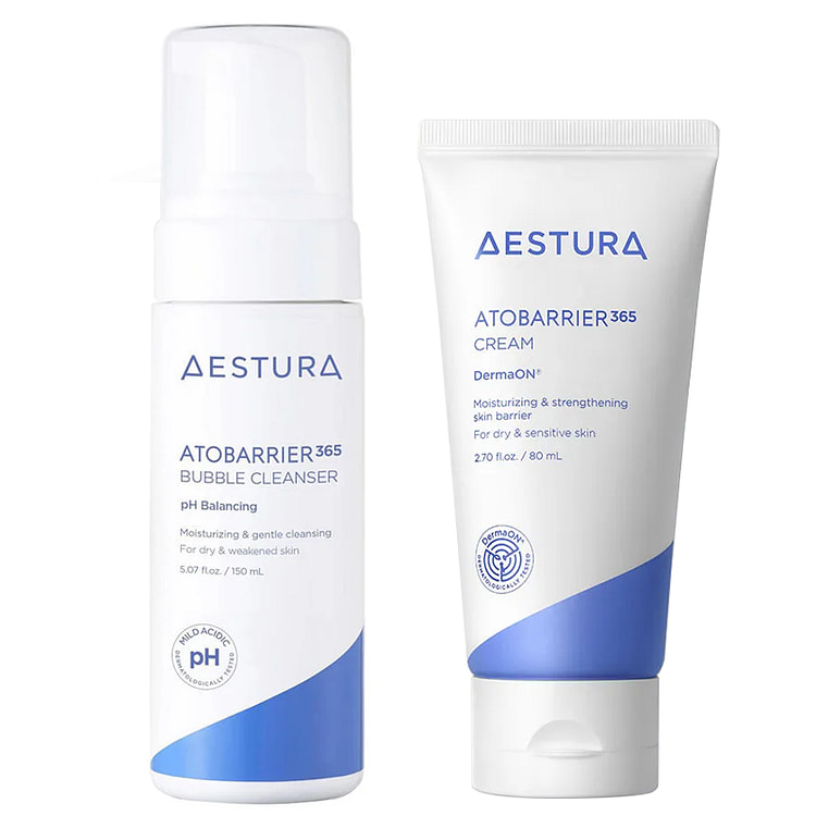 AESTURA Atobarrier 365 Bubble Cleanser + Cream Set
