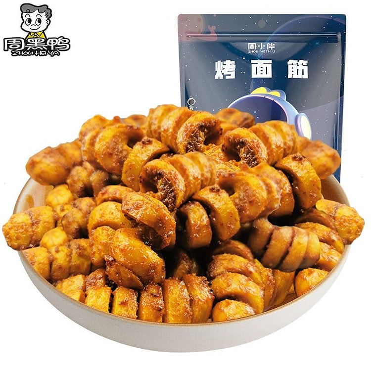 【周黑鸭 】烤面筋卷 即食零食 烧烤孜然麻辣小吃 160 克