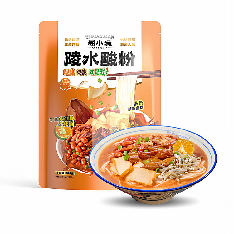 易小满陵水酸粉348g*1袋速食酸辣粉袋装干米粉 348 克