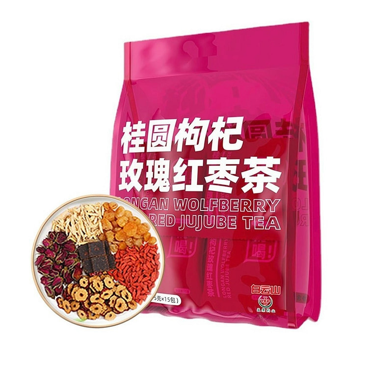 Longan Wolfberry Rose Red Jujube Tea, 15pcs 225 g