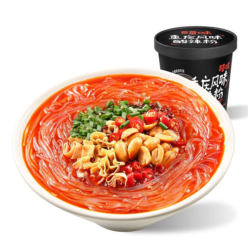 Baicaowei Hot & Sour Instant Noodles 120g 1 box
