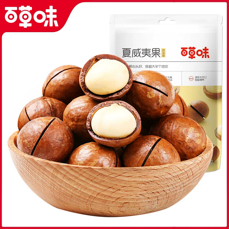 百草味夏威夷果奶油味干果吃货零食100g*1袋