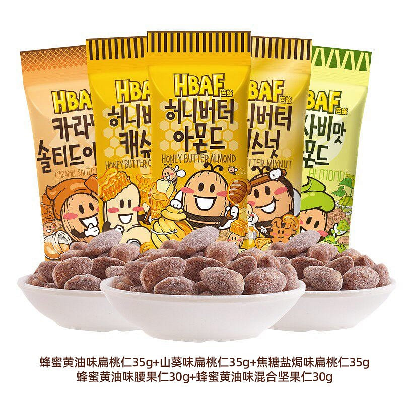 HBAF Korean Mixed Flavor Almond Nut Snacks 35g*5 165 g