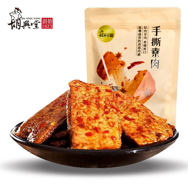 胡兴堂徽州手撕素肉烧烤味200g休闲零食豆腐干 200 克