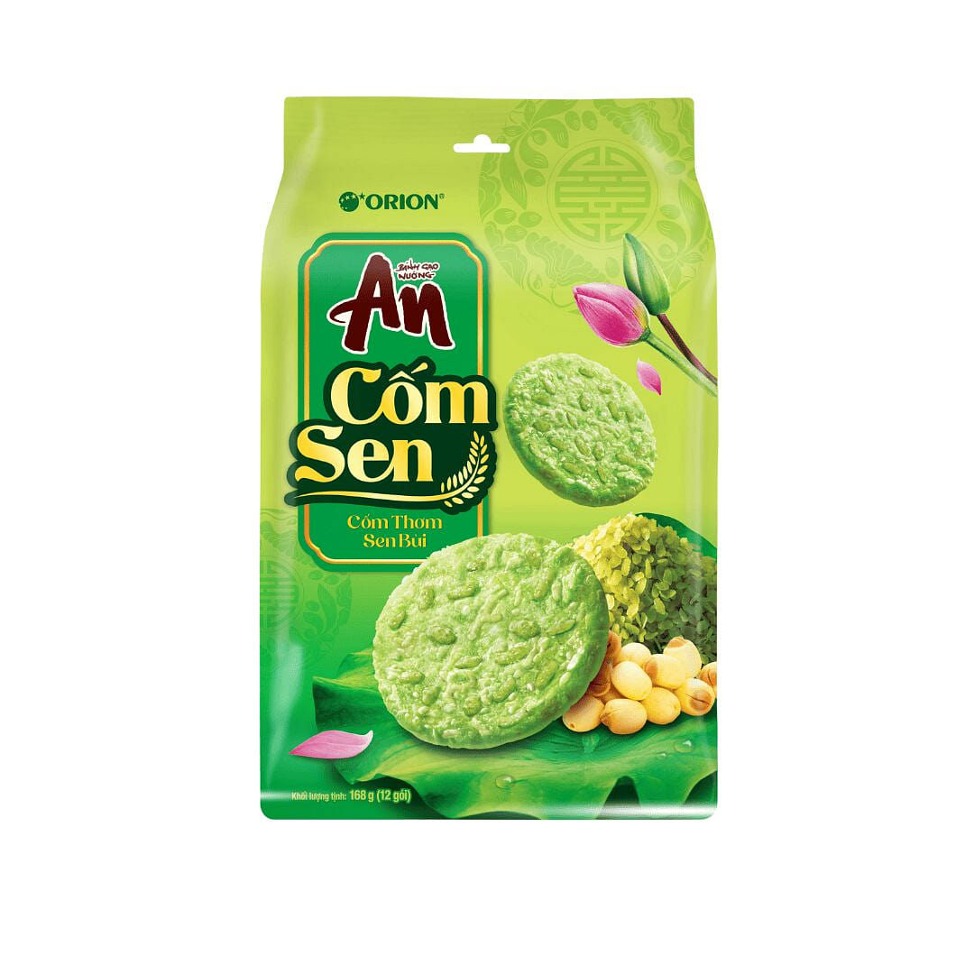 BÁNH GẠO AN HƯƠNG CỐM SEN 168 g
