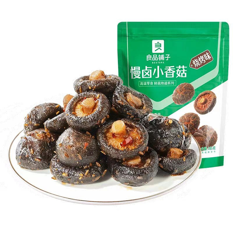 【良品铺子】慢卤小香菇 烧烤味 神农架小香菇 大口鲜美 解馋零食 105g*1袋 105 克