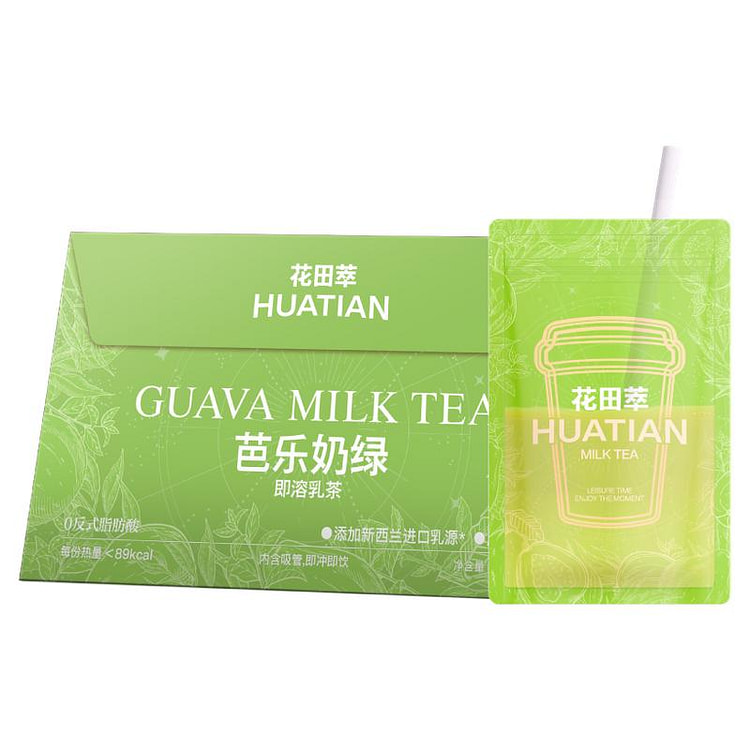 花田萃芭乐奶绿奶茶粉140g/盒