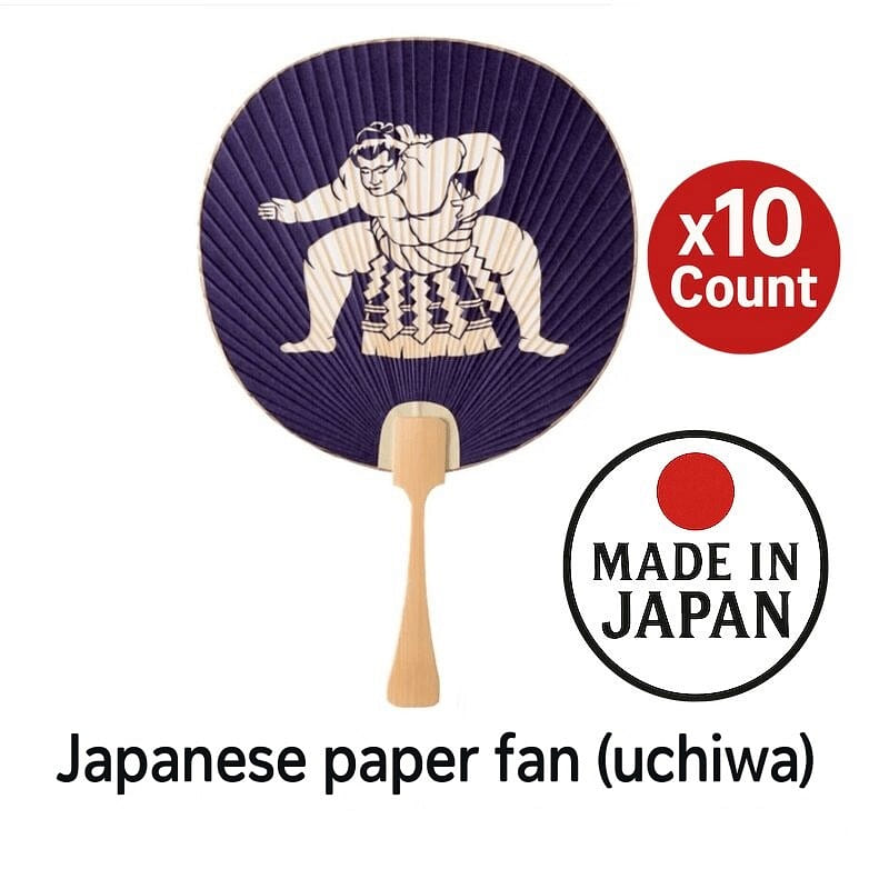 Japanese Paper Fan Sumo Dohyo-iri 10 Count 1 bunch
