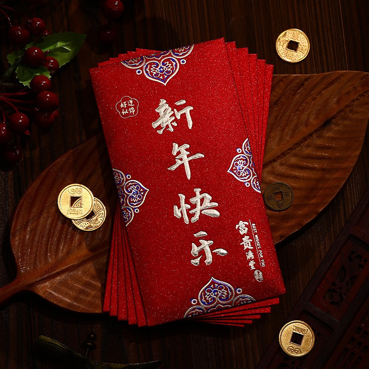 2025  New Year Gift Wallet  Red Envelope  6pcs