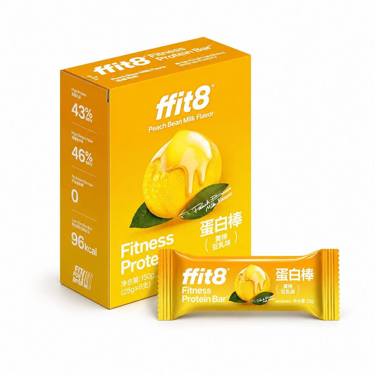 ffit8 Protein Bar Peach 150g 1 each