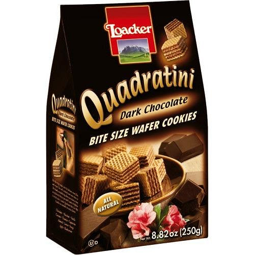 Loacker Dark Chocolate Quadratini, 8.82 oz