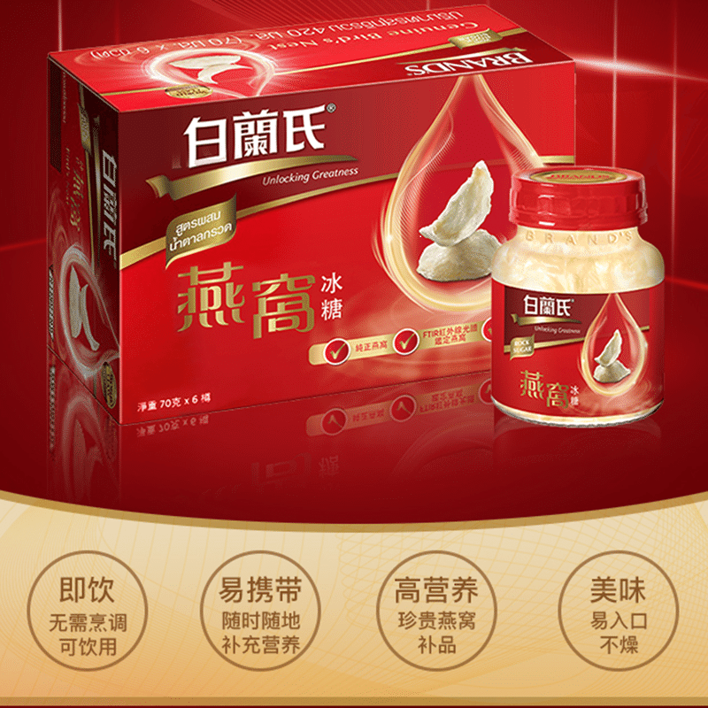 Brandlys rock candy bird’s nest 6 bottles/box 1 box