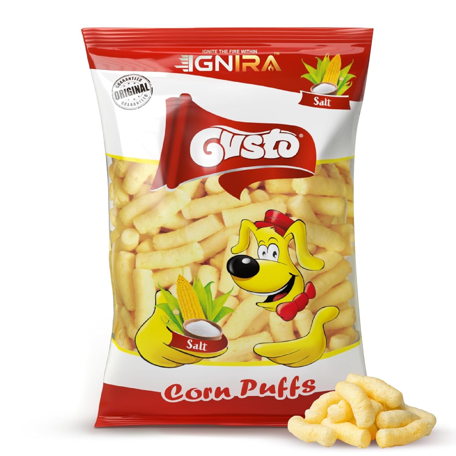 IGNIRA Gusto Salted Corn Puffs 2.99oz 1 pack