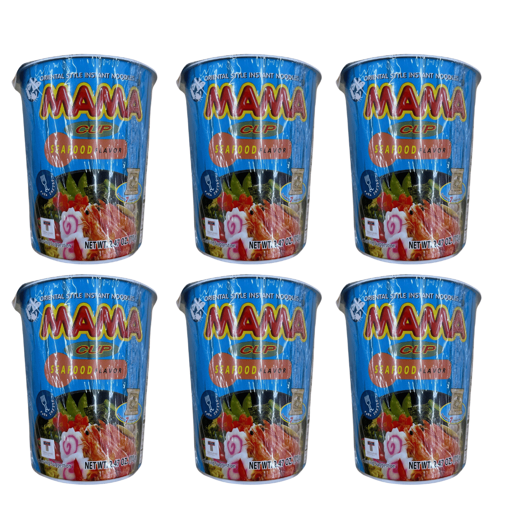 Mama Cup Noodles Seafood 2.47oz pack of 6 1 each