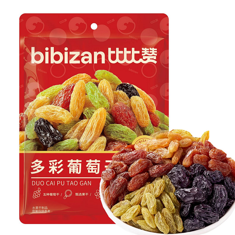 比比赞 多彩葡萄干提子干 果干零食