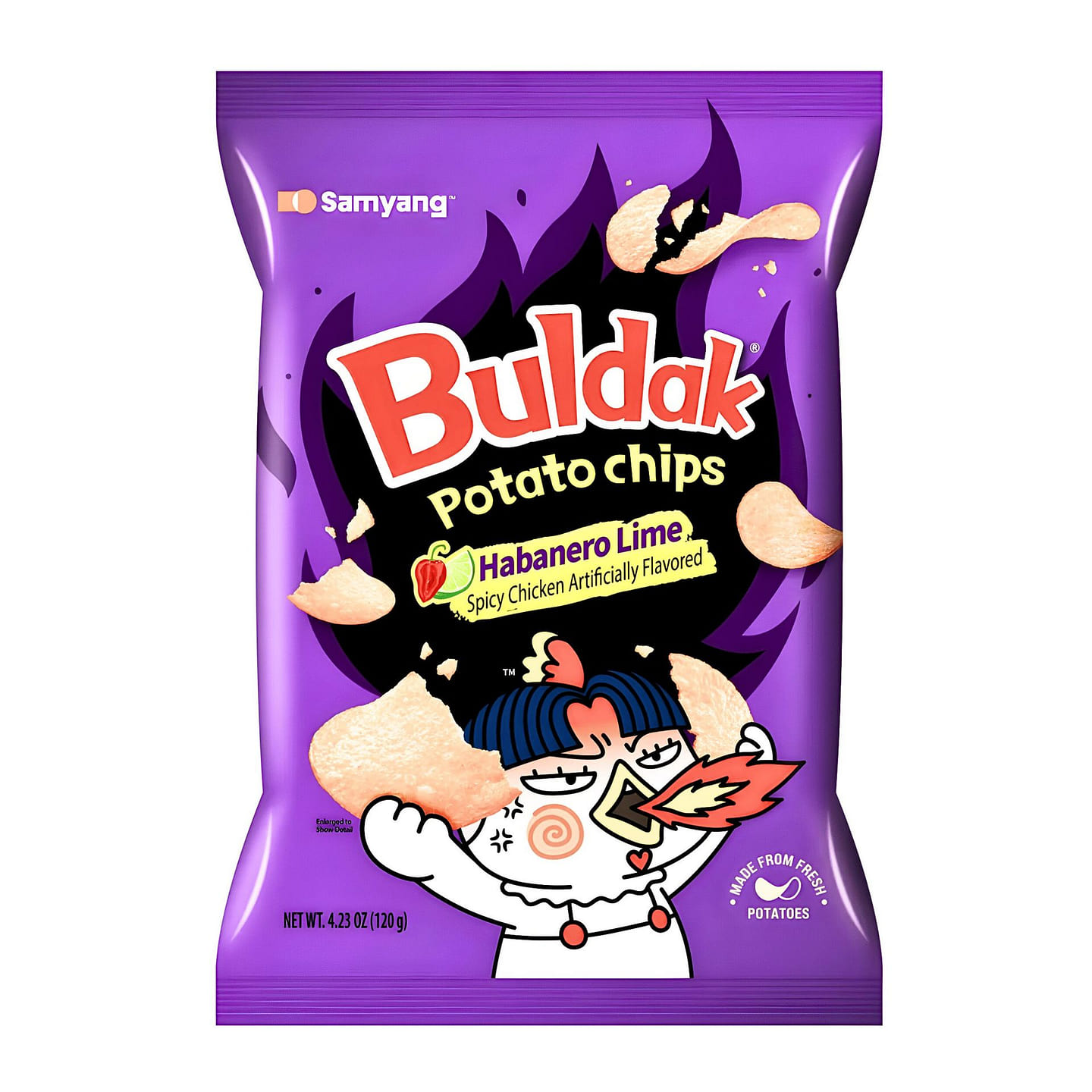 [SAMYANG] Buldak Habanero Lime Potato Chips-4.23oz 1 each