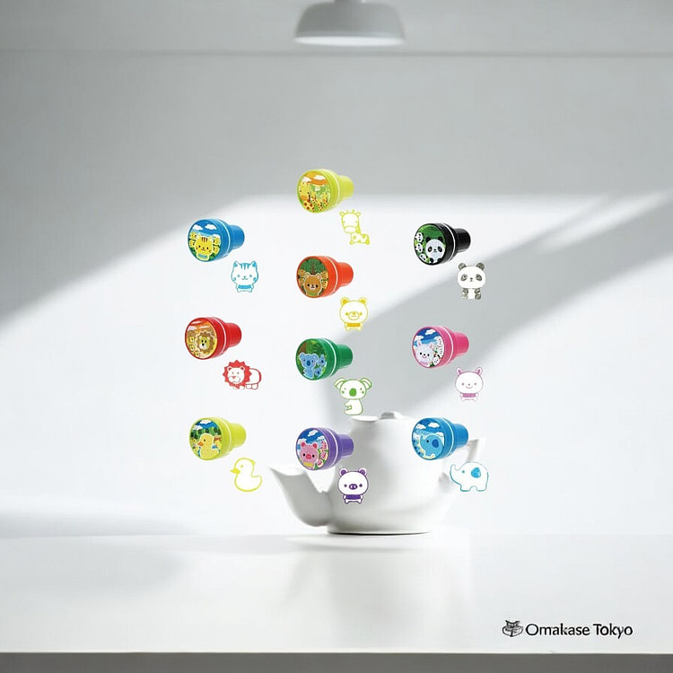 动物朋友迷你印章套装 - 含印泥 230 克