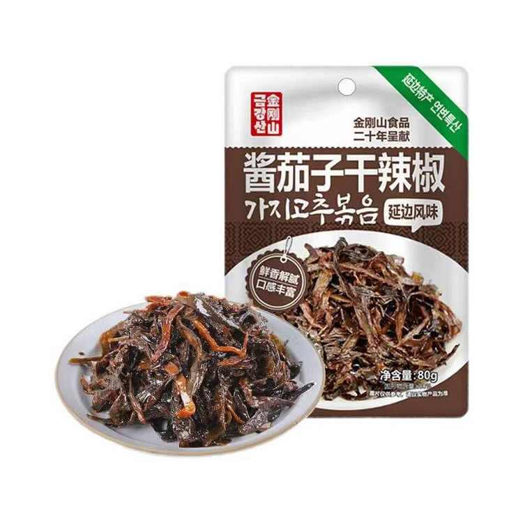 金刚山酱茄子干辣椒80g*2 1 包