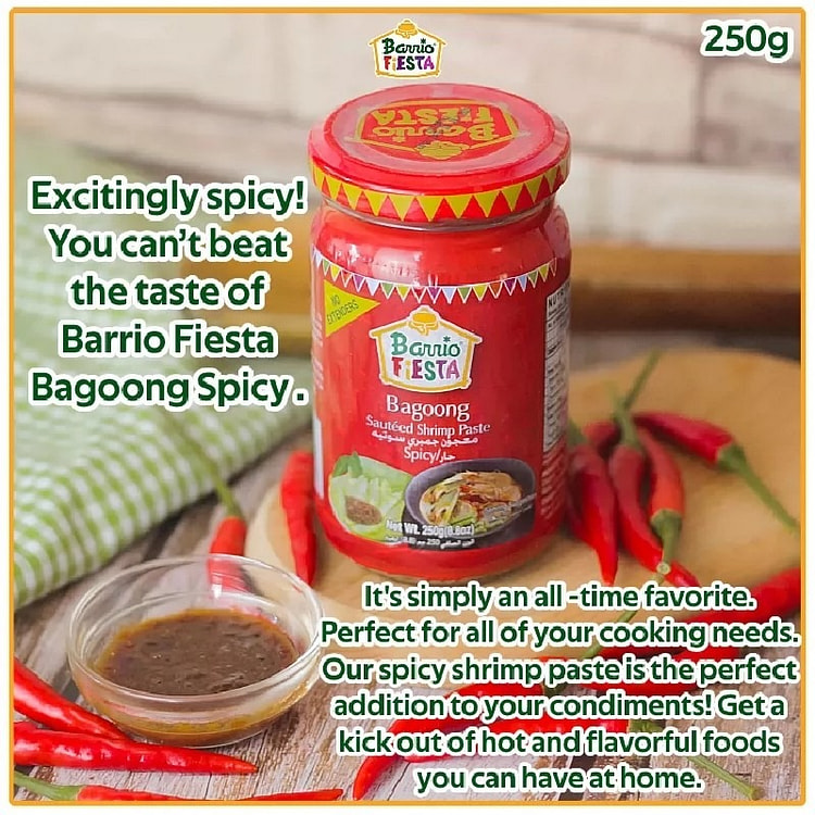 Philippines salty cooked shrimp sauce spicy 250g 250 g