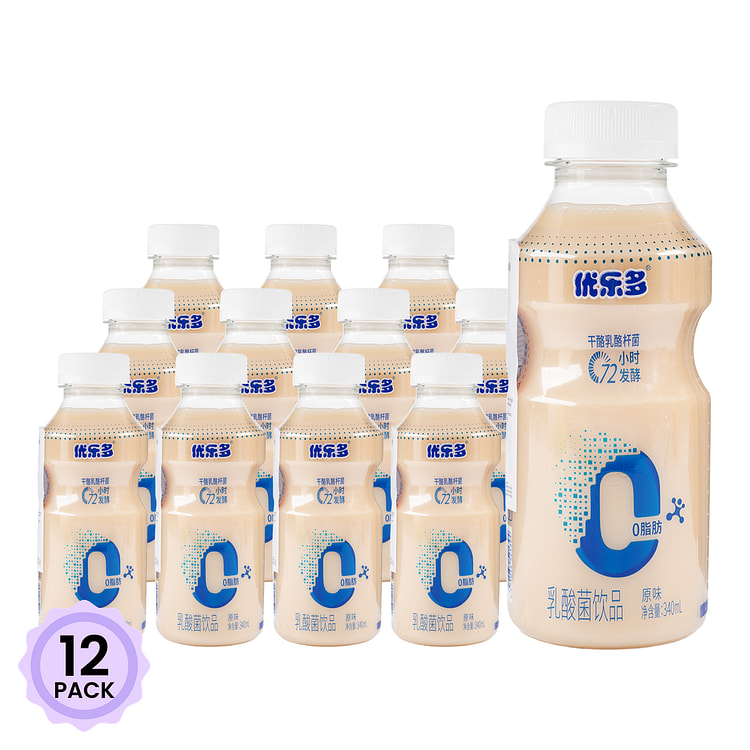 优乐多 乳酸菌饮品(原味) 340 毫升*12 包