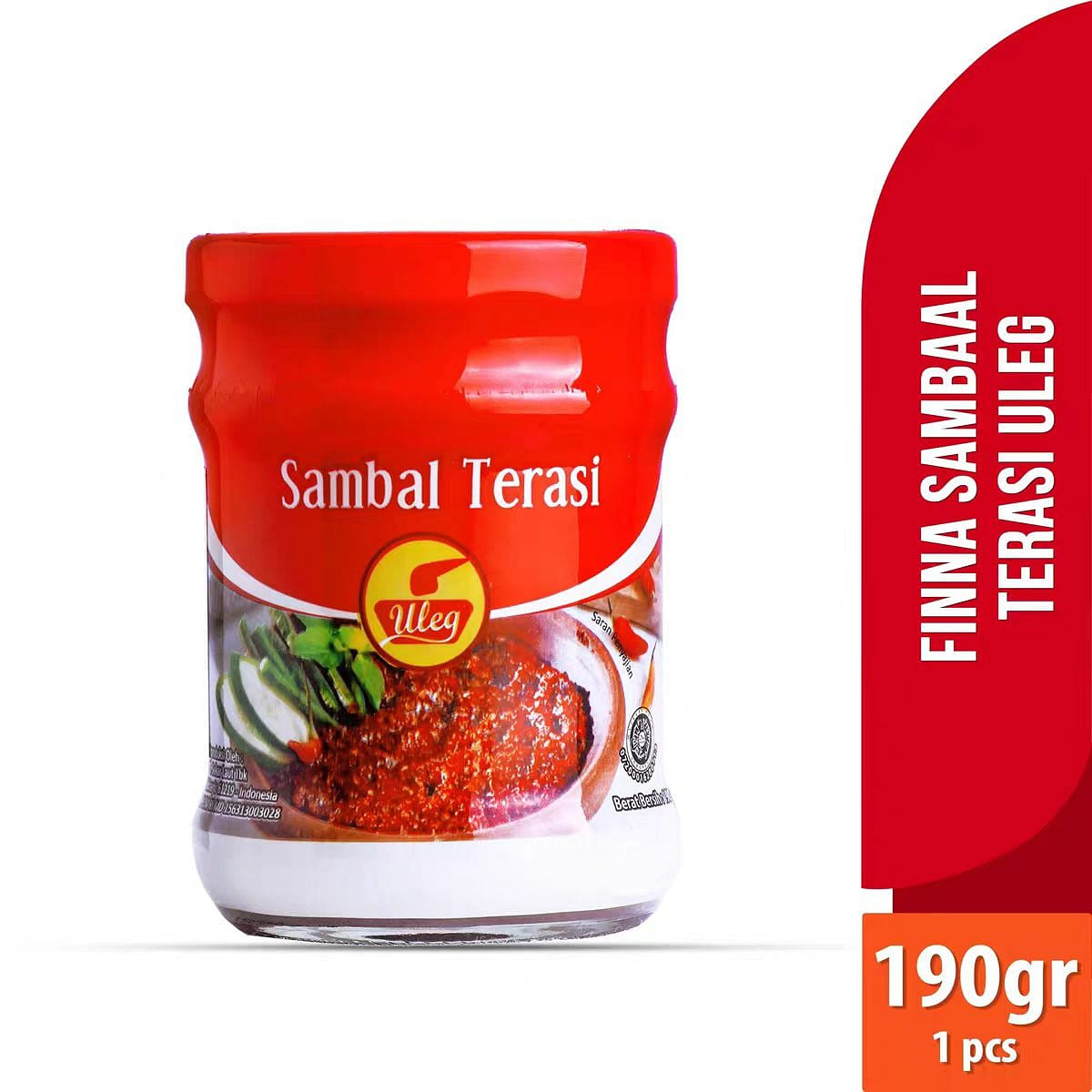 Indonesian FINNA Shrimp Cake with chili Sauce 190g 1 bottle