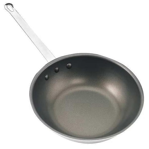 Stir Fry Wok w/Coating, 12-1/2 In., Alum 2 lb