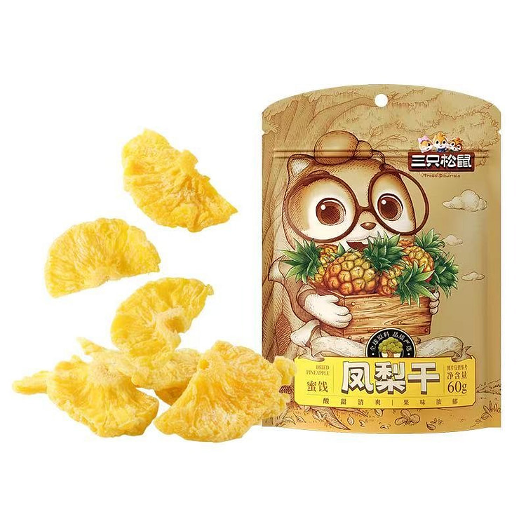 Three Squirrels Pineapple Dried 60g * 1 Bag 60 g
