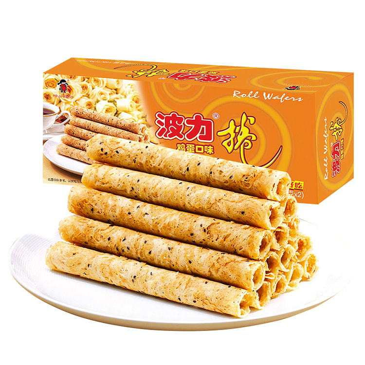波力鸡蛋卷鸡蛋味蛋卷饼干108g/盒
