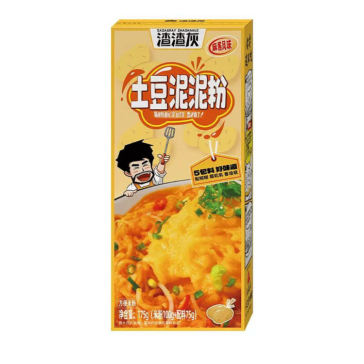Zhazha Grey Mashed Potato Mixed with Noodles 175g 175 g