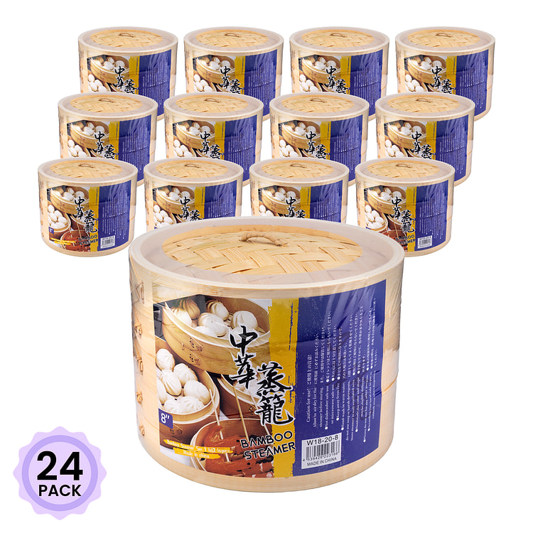 中式竹篮蒸笼(8英寸) 1 份*24 包