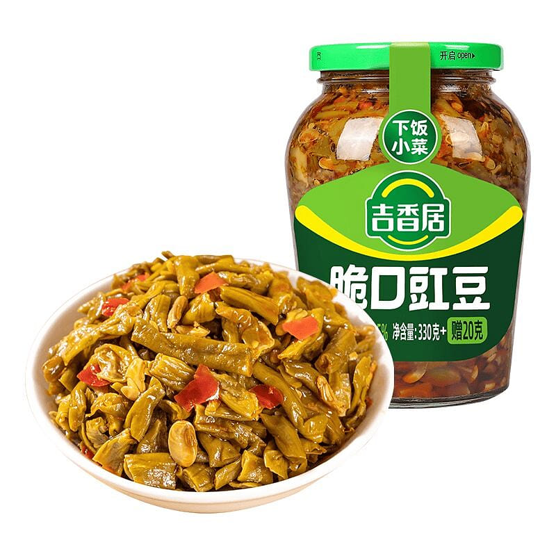 Jixiangju Crispy Cowpea 350g Sichuan Pickle 320 g