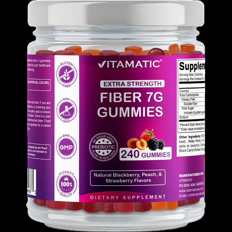 Prebiotic Fiber Gummies for Adults-  240 Gummies