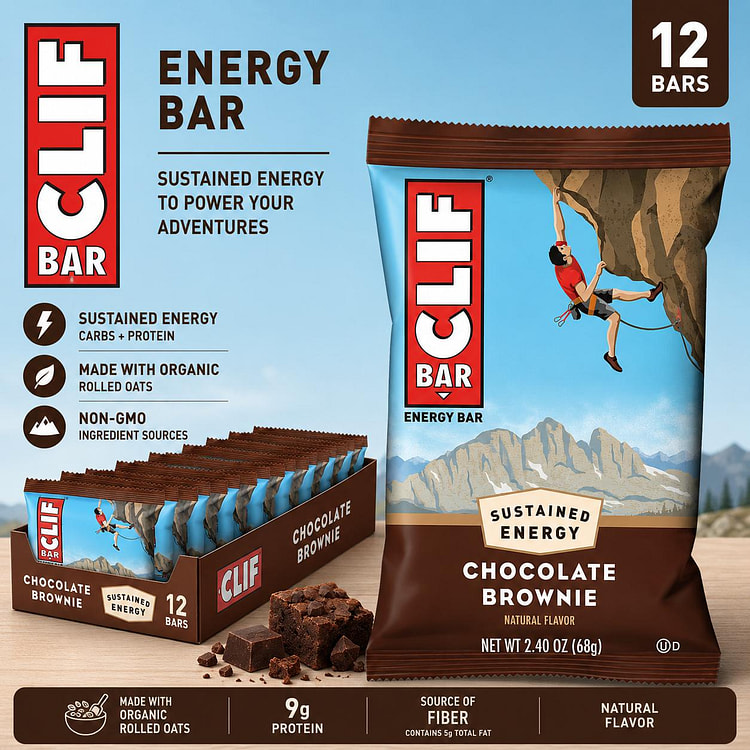 Clif Bar Chocolate Brownie 2.4oz 12ct 1 each