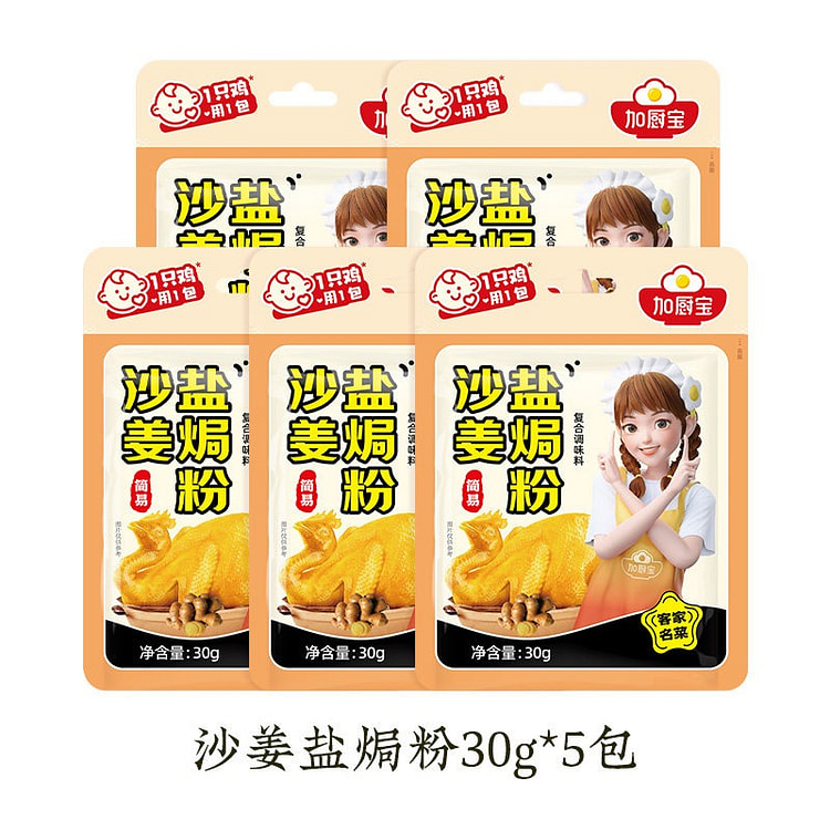 加厨宝沙姜盐焗鸡粉30g*5盐焗粉盐局调味料 150 克
