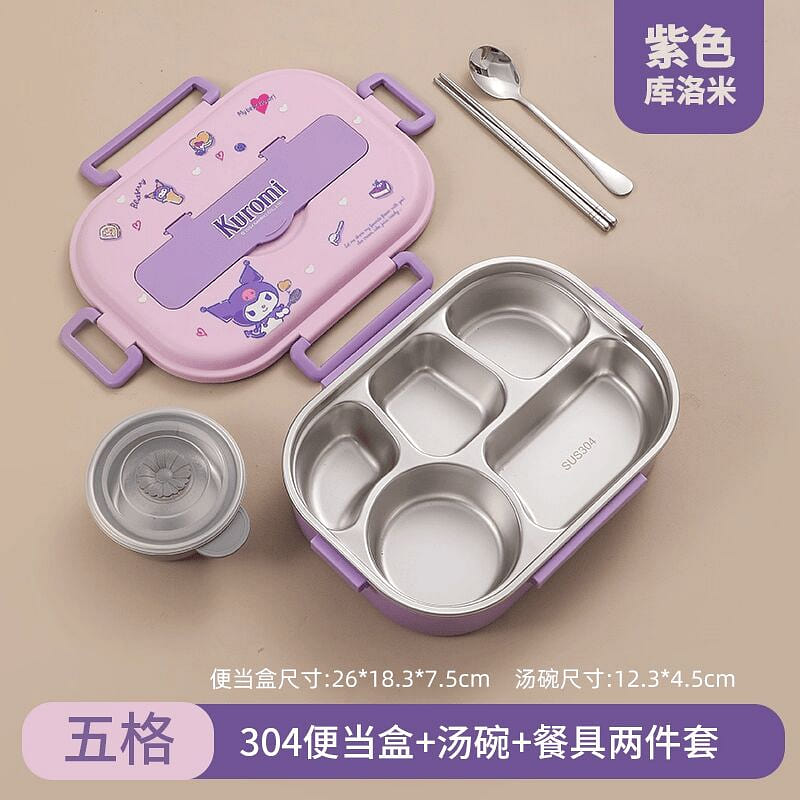 Sanrio lunch box Kuromi stainless steel lunch box 1 count