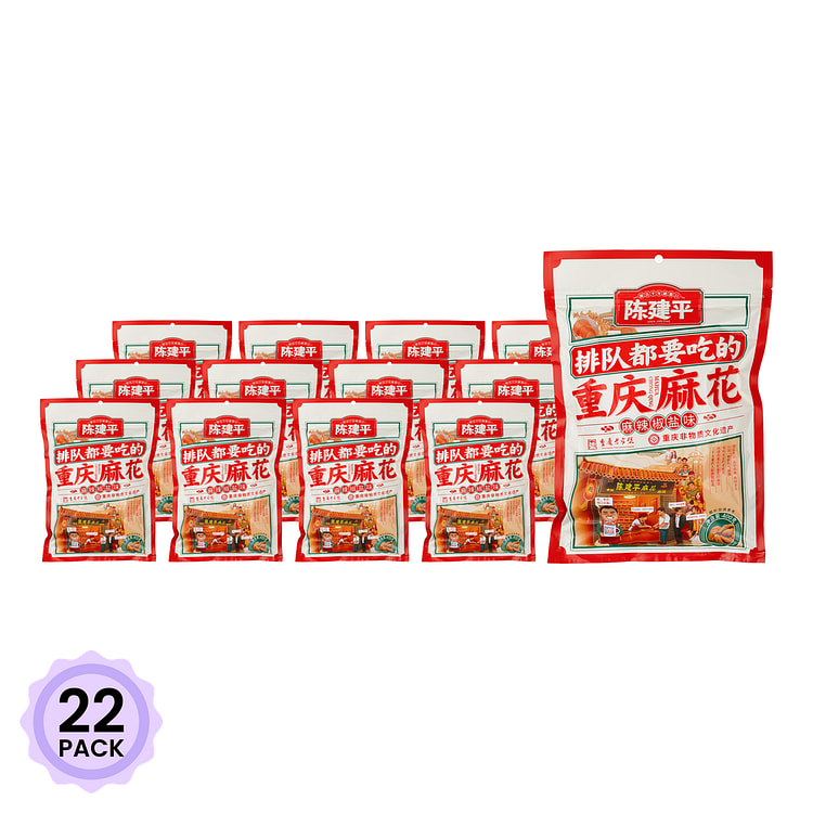 陈建平 重庆磁器口麻花 麻辣椒盐味 400 克*22 包
