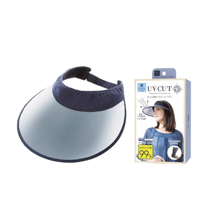 NEEDS UV CUT No-top Cooling Sun Hat Blue x Dots 1 개