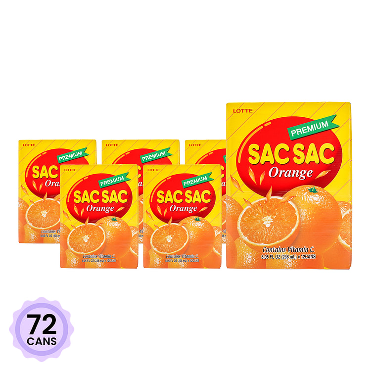 乐天 Sac Sac 果粒橙汁饮料 238 毫升*72 罐