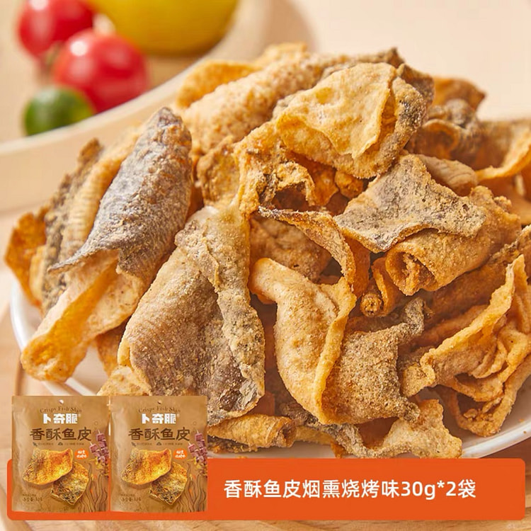 卜奇脆  香酥鱼皮烟熏烧烤味30*2