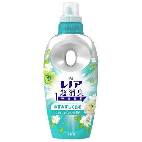 レノア 超消臭1WEEK 柔軟剤 みずみずしく香るフレッシュグリーンの香り 本体 490mL 1 個