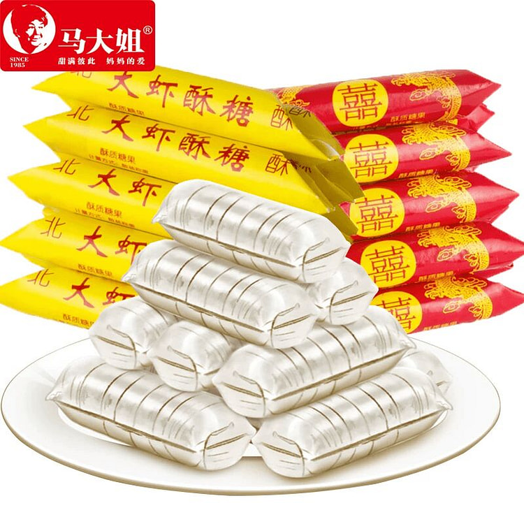 北京特产马大姐大虾酥花生酥糖果200克混装 200 克