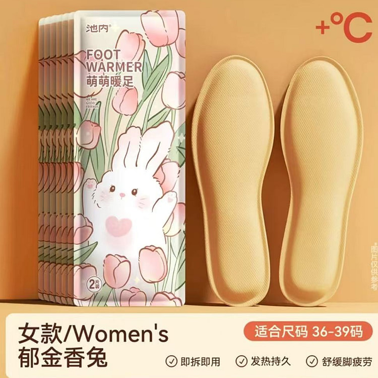 【池内】发热鞋垫 女款36-39码通用 10片