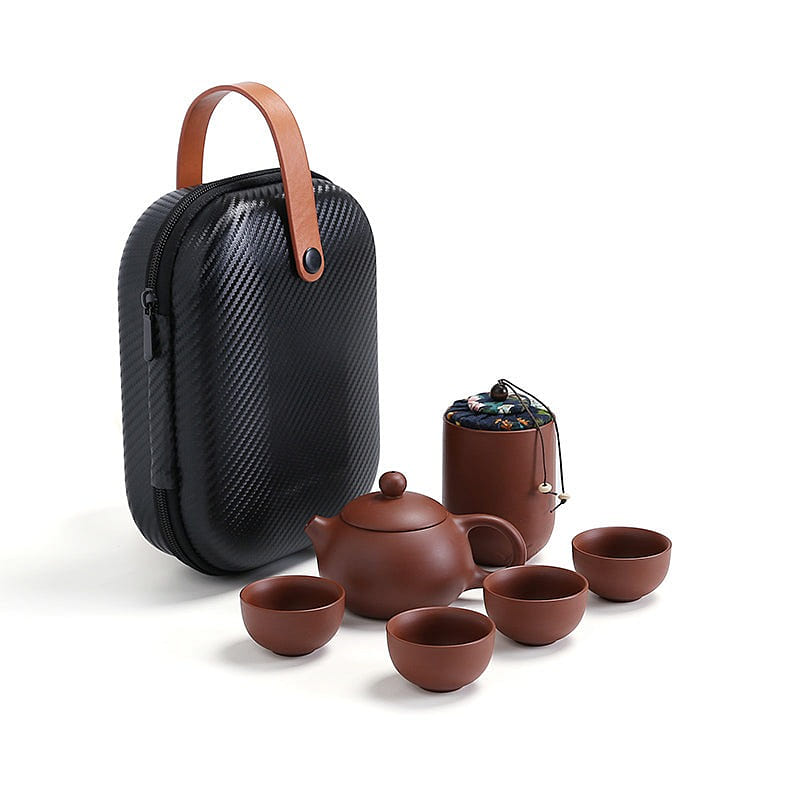 Portable YiXing ZiSha Clay Teaset Travel Pack 1 カウント