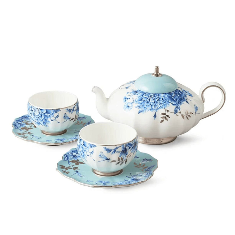 Peony Bloom 6-Piece Chinese Tea Set for Two 1 box