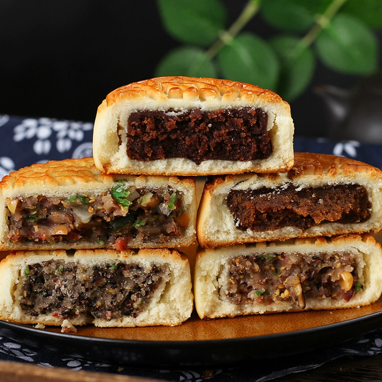 五仁冰糖黑芝麻豆沙枣泥5口味月饼 500 克