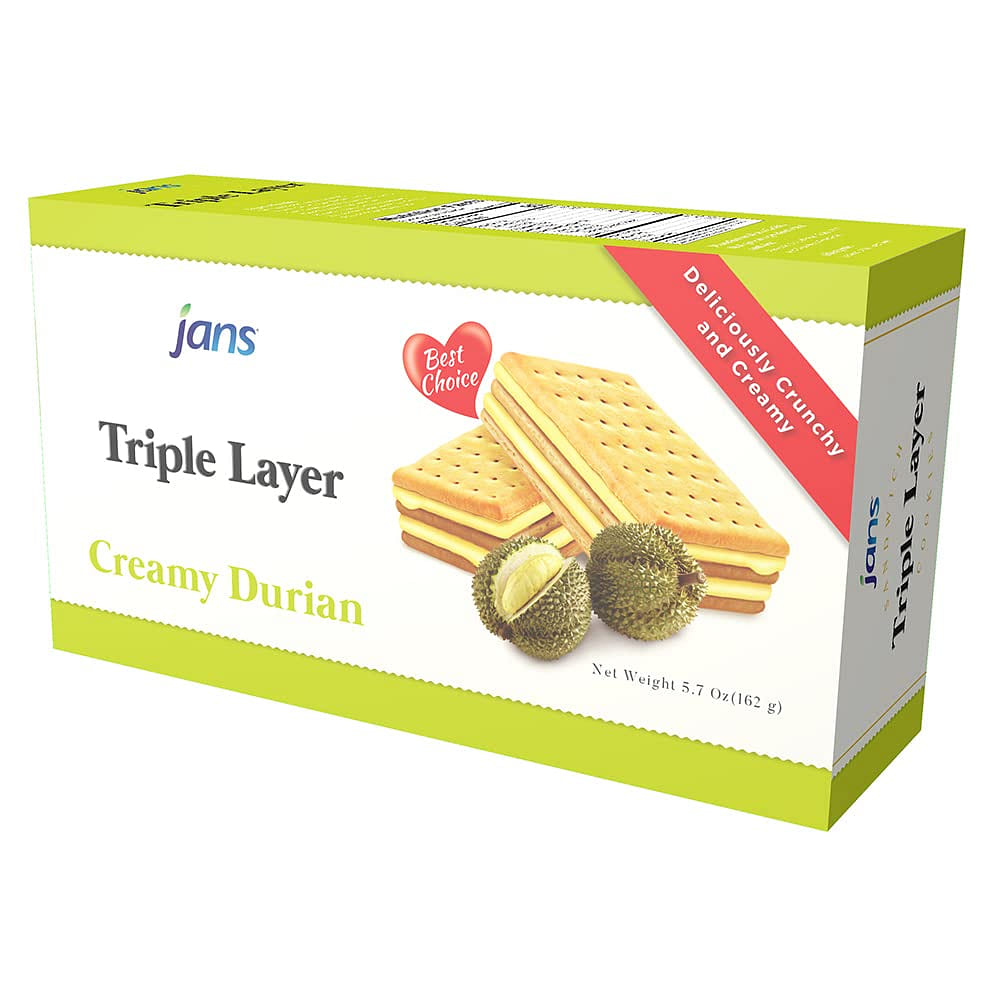 Jans – Triple Layer Durian, 5.71 oz, Pack of 18 5.71 oz*18 pack